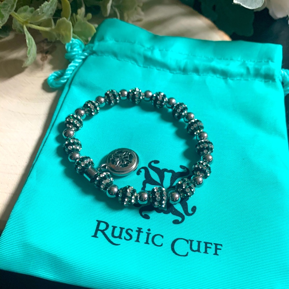 Rustic Cuff Christine Emerald Green Bracelet